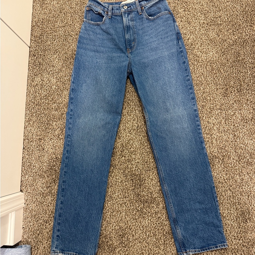 Abercrombie & Fitch Classic Blue Straight Leg Jeans